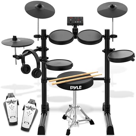Buy Pyle 8 Piece Electric Drum Set Professional Electronic Drumming Kit