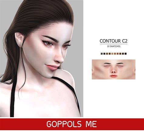 Gpme Cheekbones Contour C2 Contour Makeup Sims 4 Sims