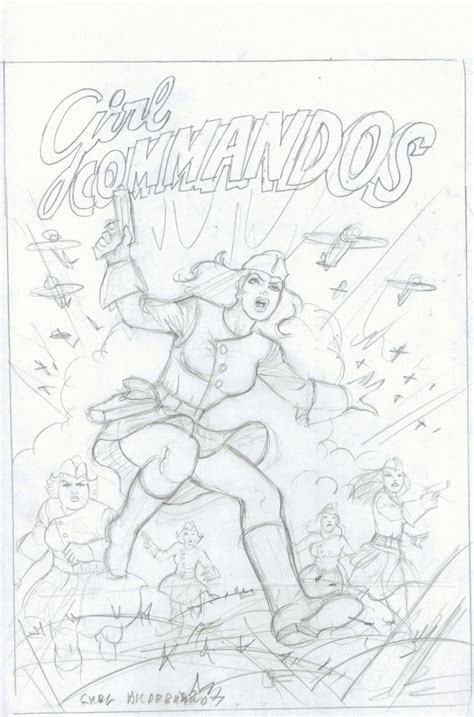 Girl Commandos Pin Up Girls In Battle Pencil Drawing Nerd Crawler