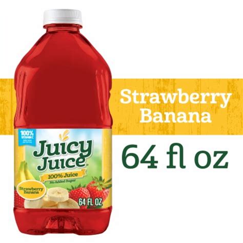 Juicy Juice Strawberry Banana Juice 100 Juice 64 Fl Oz Kroger