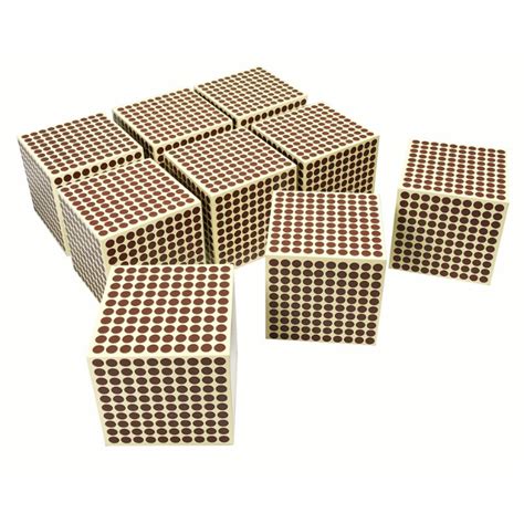 Nine Wooden Thousand Cubes Premium Quality The Montessori Workshop