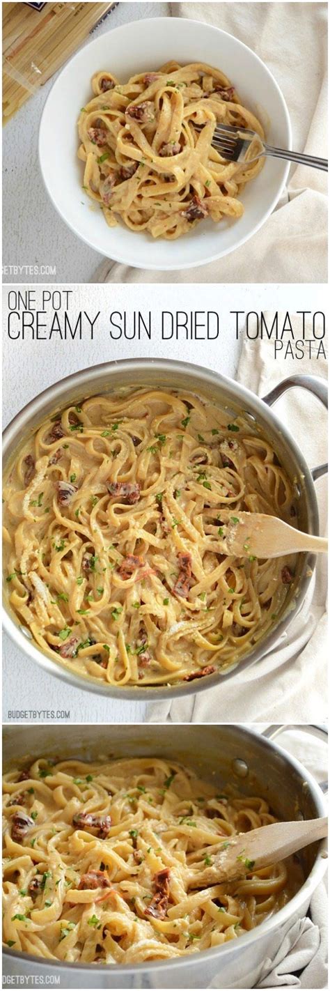 Easy homemade sun dried tomato pasta with spaghetti, olive oil, garlic and loads of sun dried tomatoes. One Pot Creamy Sun Dried Tomato Pasta | Recipe | Cooking ...