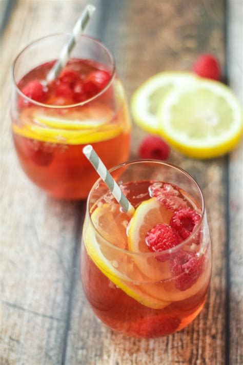 Raspberry Lemon Blush Sangria Spritzers Recipe The Wanderlust Kitchen