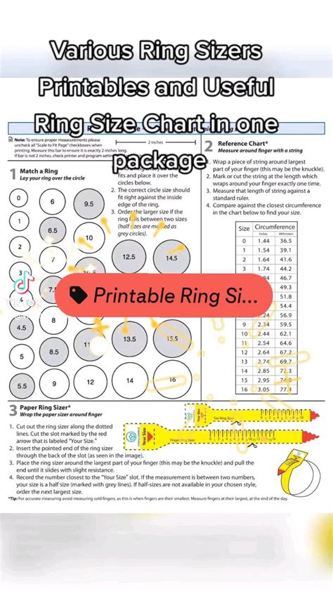 Useful Ring Sizers Printables Print At Home And Learn Your Size In Few