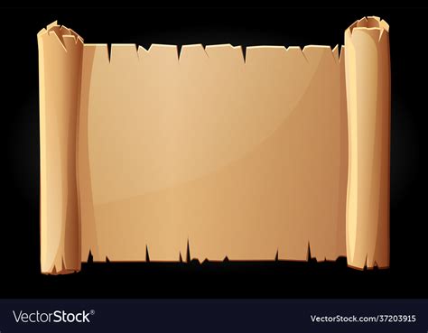 Old Paper Scroll Blank Papyrus Template Royalty Free Vector