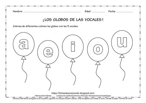 Fichas De EducaciÓn Preescolar Las Cinco Vocales En Mayúsculas Y