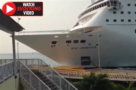 Cruise Ship Msc Armonia Crashes Into Port In Honduras In