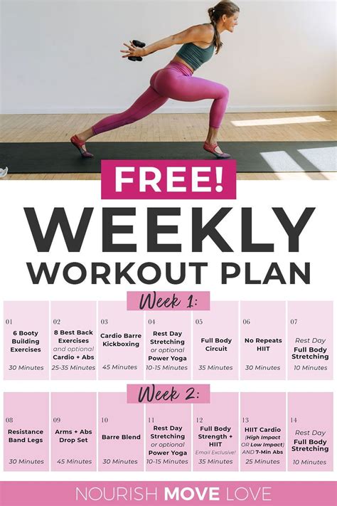 14 Day Challenge Free Home Workout Plan Nourish Move Love Artofit