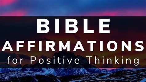 20 Christian Bible Affirmations For Positive Thinking Kjv Youtube
