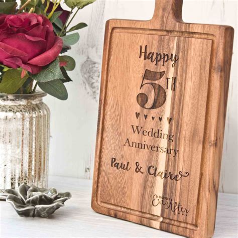 While traditionally ivory is the 14th wedding anniversary gift, it not considered a great choice in gift ideas in modern times. Wedding Anniversary 5th Year - The Laser Boutique