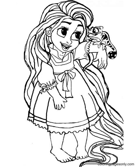 Baby Rapunzel Coloring Pages Rapunzel Coloring Pages Poppy Coloring