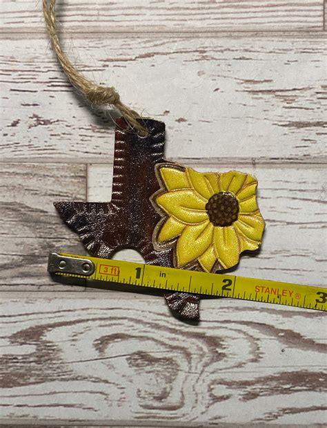 texas faux leather sunflower black floral air freshener etsy