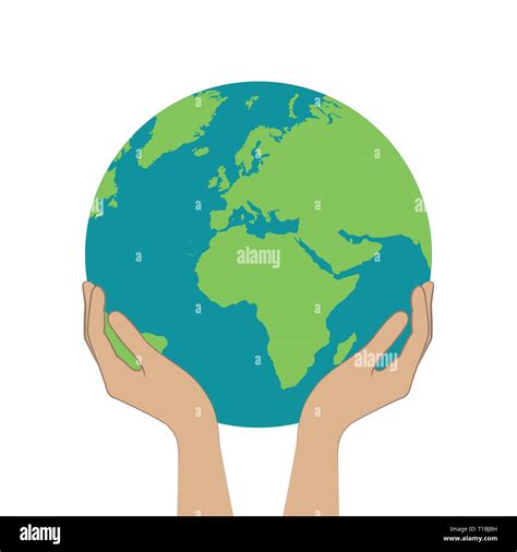Hands Globe Illustration Stock Vector Images Alamy