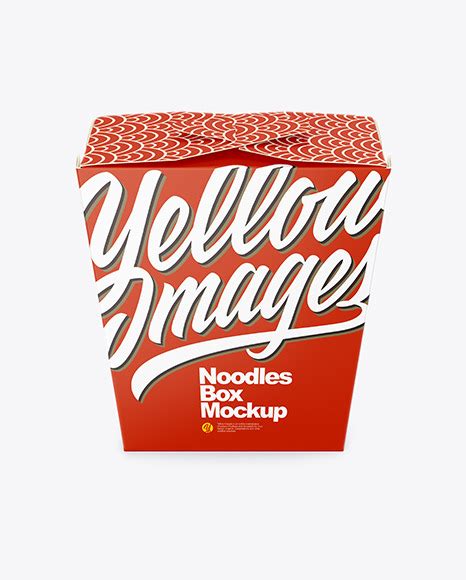Download Matte Paper Noodles Box Mockup - Front View (High Angle ...