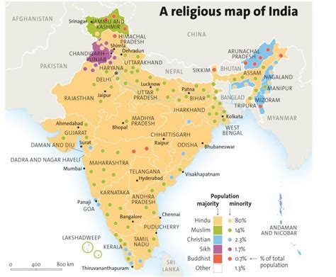 A Religious Map Of India By Cécile Marin Le Monde Diplomatique
