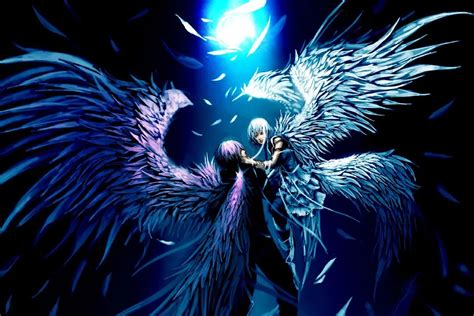 Anime Angels Fantasy Wings Love Romance Mood Emotion Sad Sorrow