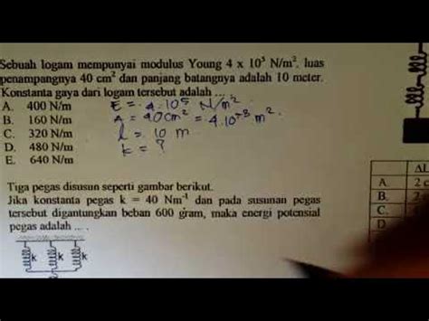 Contoh Soal Hukum Hooke Untuk Susunan Pegas - Contoh Soal Terbaru