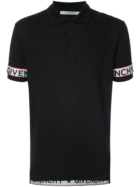 Givenchy Cotton Logo Band Polo Shirt In Black For Men Lyst