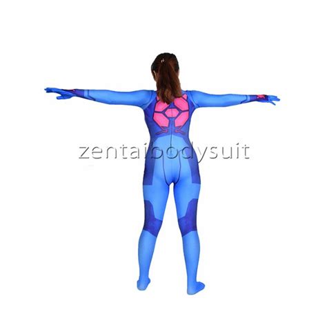 Zero Suit Samus Spandex Cosplay Superhero Costume