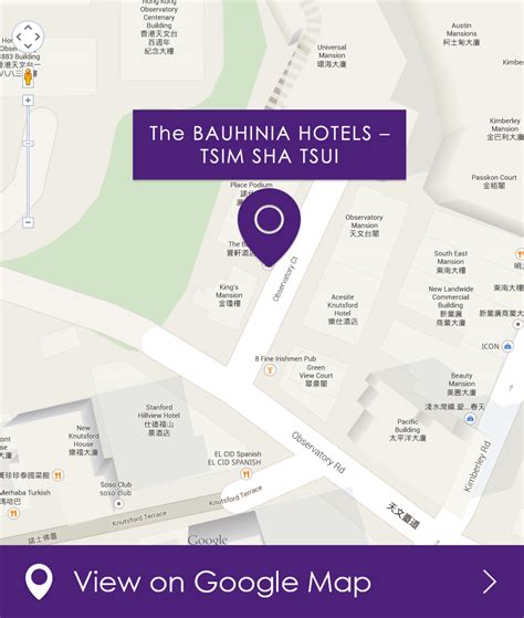 Map And Directions Tsim Sha Tsui The Bauhinia Hotel Tsim Sha Tsui Room