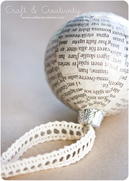 Diy Ornament Have Some Newspaper And A Plain Ornament Or Old One That