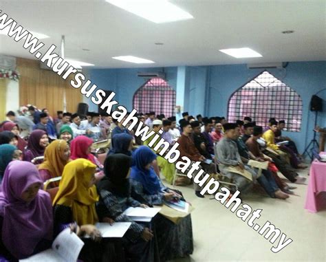Pejabat kesihatan batu pahat ei tegutse valdkondades tervis ja meditsiin. KURSUS KAHWIN BATU PAHAT DAN PARIT RAJA 2020: GAMBAR KURSUS