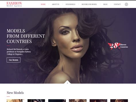 20 Best Wordpress Themes For Models And Modelling Agencies 2018