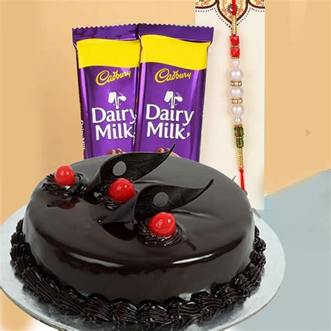 Chocolate Cake With Rakhi And Dairy Milk Chocolate Best Price