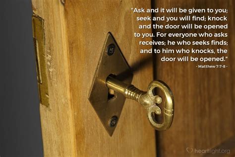 Matthew 7 7 8 Illustrated Ask And It Will Be Given To You — Heartlight® Gallery