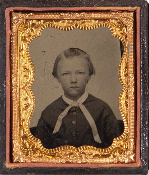 Antique Tintype 19th Plate Portrait Of A Victorian Young Boy Etsy