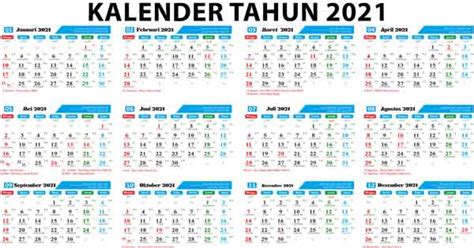 Download Kalender Tahun 2021 Terbaru Area Indonesia