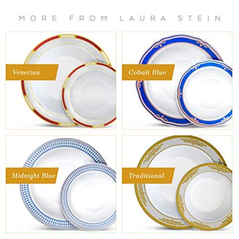 Laura Stein Designer Dinnerware Set 64 Disposable Plastic Party Bowls