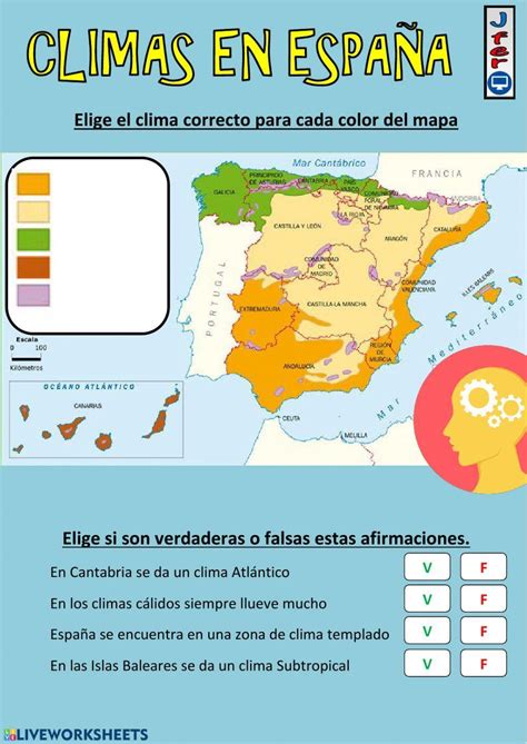 El Clima De España Y La Tierra Worksheet Live Worksheets