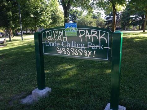 dude chilling park sign vandalized again georgia straight vancouver s news and entertainment weekly