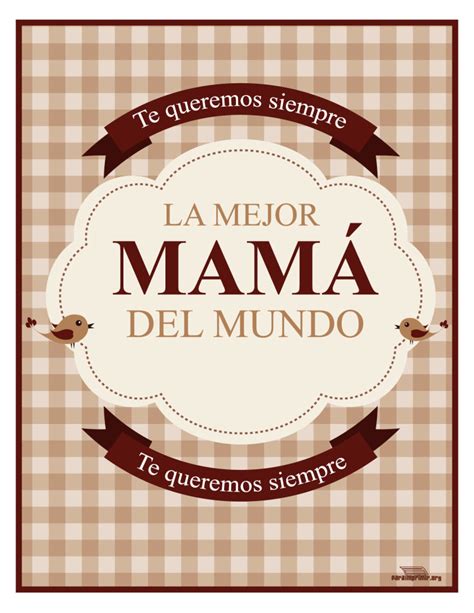 Tarjeta De La Mejor Mamá Del Mundo Para Imprimir En Pdf 2024