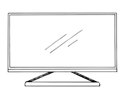 Television Flatscreen Sketch Illustrations Royalty Free Vector