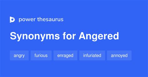Angered Synonyms 536 Words And Phrases For Angered