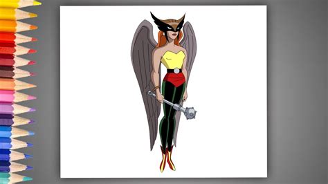 How To Draw Hawkgirl From Justice League Drawing Superwomen