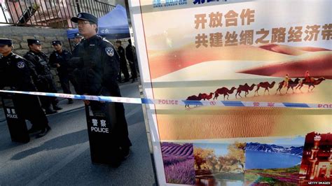 China Police Checkpoint Attack Kills 18 In Xinjiang Bbc News