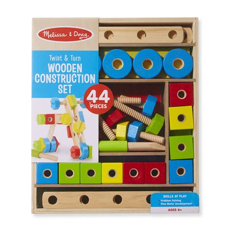 Melissa And Doug Twist And Turn Wooden Tools Construction Play Set 44