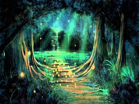 Fairy Forest At Night Wallpapers Top Free Fairy Forest At Night Backgrounds Wallpaperaccess