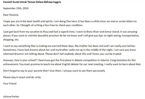 Contoh Surat Personal Bahasa Inggris  idesurat.my.id
