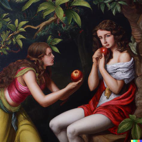 Artstation Eve Eating A Fruit From The Forbidden Tree In The Garden Of Eden