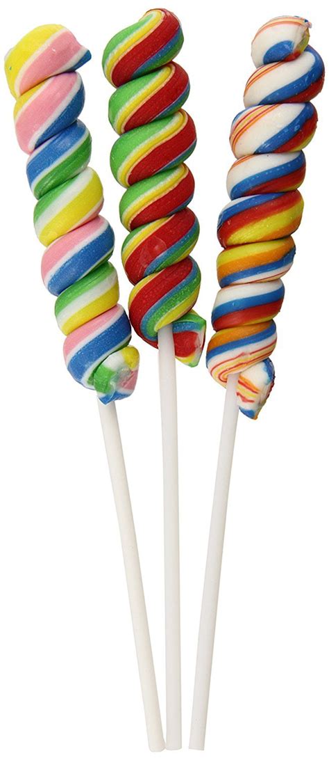 Twisty Rainbow Candy Lollipops 1 Pack Of 12
