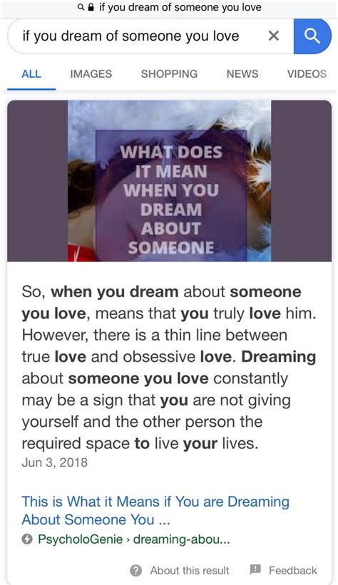 What Does It Mean If You Dream Of Someone You Love Quora