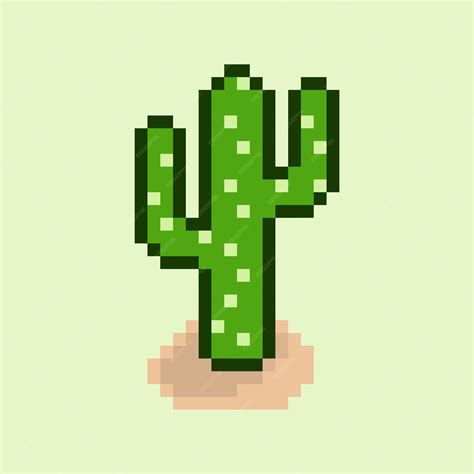 Premium Vector Pixel Art Style 18 Bit Style Cactus Vector