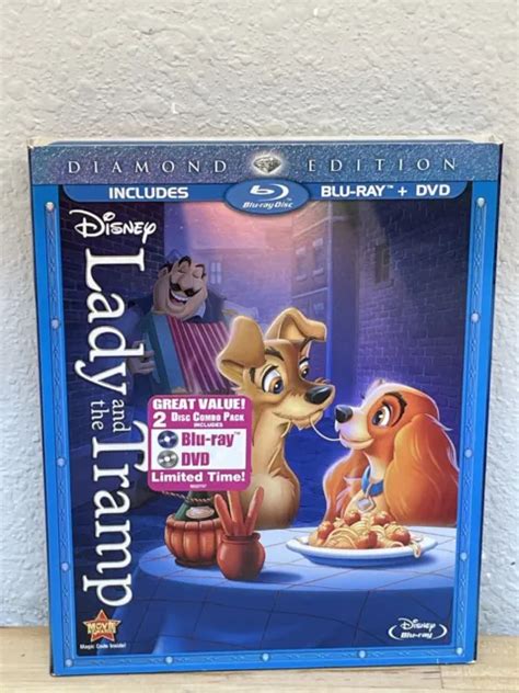 Lady And The Tramp Diamond Edition Blu Ray Dvd 2 Disc Set W