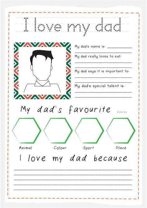I Love My Dad Activity Sheet Studyladder Interactive Learning Games