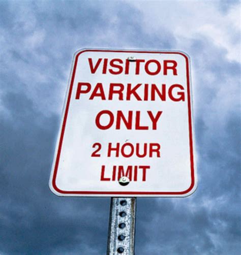Aluminum Visitor Parking Signs In Barrie Ontario Cardwell Sign Company