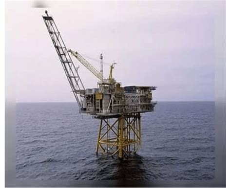 Offshore Platform Located On The Black Sea Oil And Gas Field